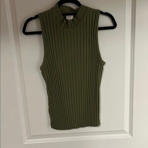 a new day Sage Green Ribbed Tank Top